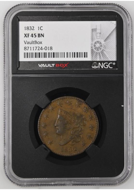 1832 1C NGC XF45BN FRONT