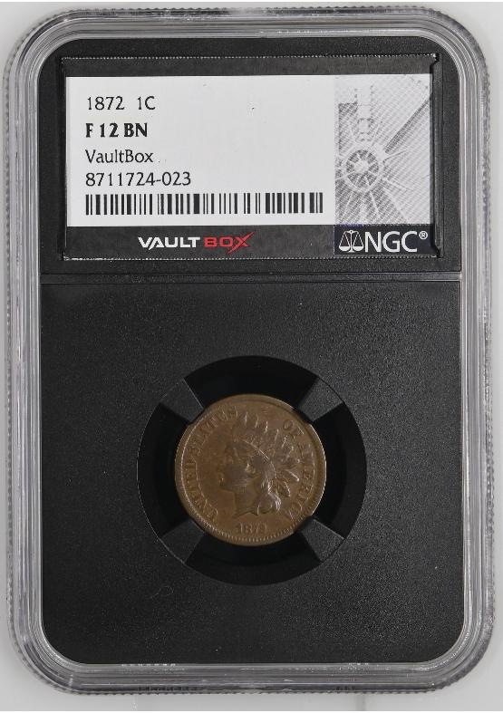 1872 1C NGC F12BN FRONT