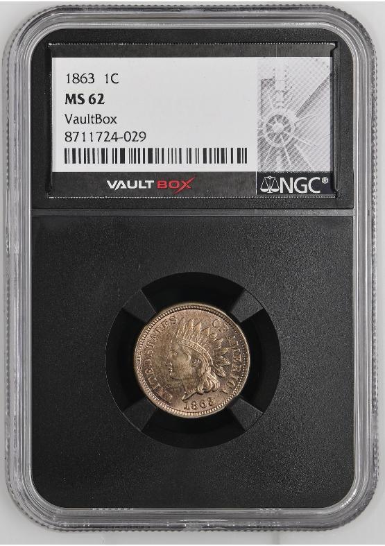1863 1C NGC MS62 FRONT