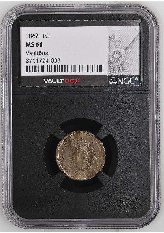 1862 1C NGC MS61 FRONT