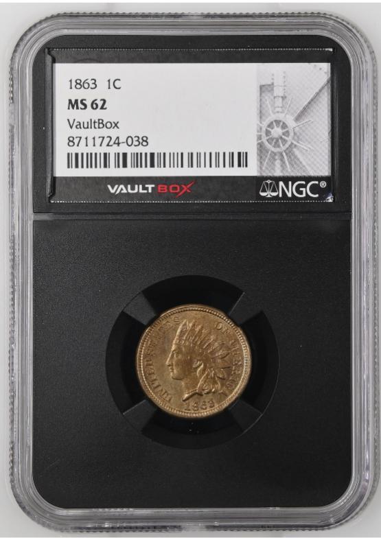 1863 1C NGC MS62 FRONT