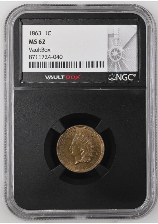 1863 1C NGC MS62 FRONT