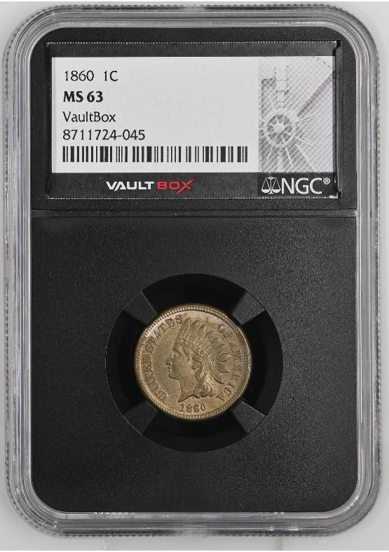 1860 1C NGC MS63 FRONT