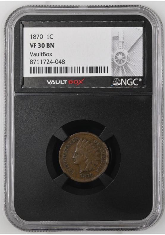 1870 1C NGC VF30BN FRONT