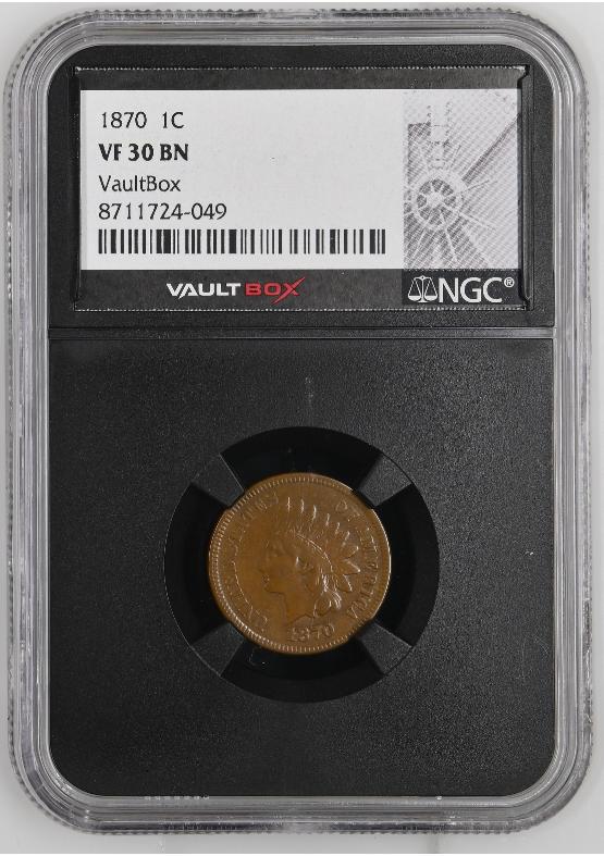 1870 1C NGC VF30BN FRONT
