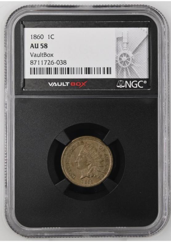 1860 1C NGC AU58 FRONT