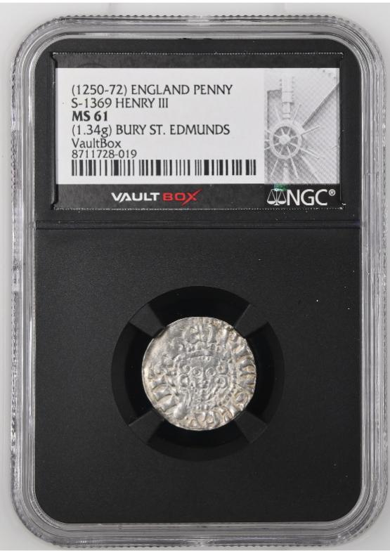(1250-72) ENGLAND PENNY S-1369 HENRY III NGC MS61 FRONT