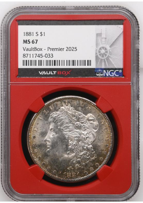 1881-S $1 NGC MS67 FRONT