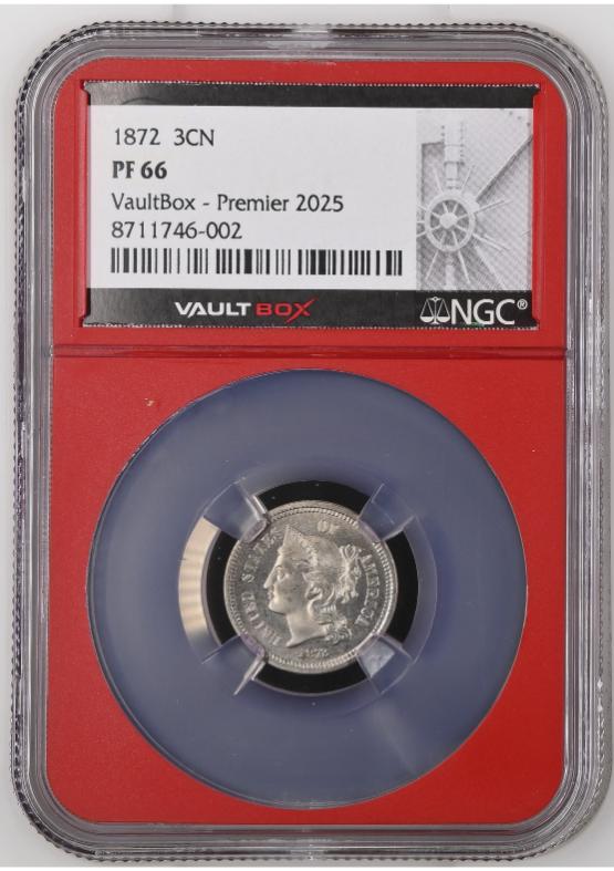 1872 3CN NGC PF66 FRONT