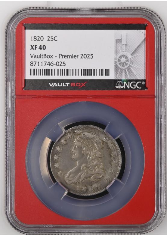 1820 25C NGC XF40 FRONT