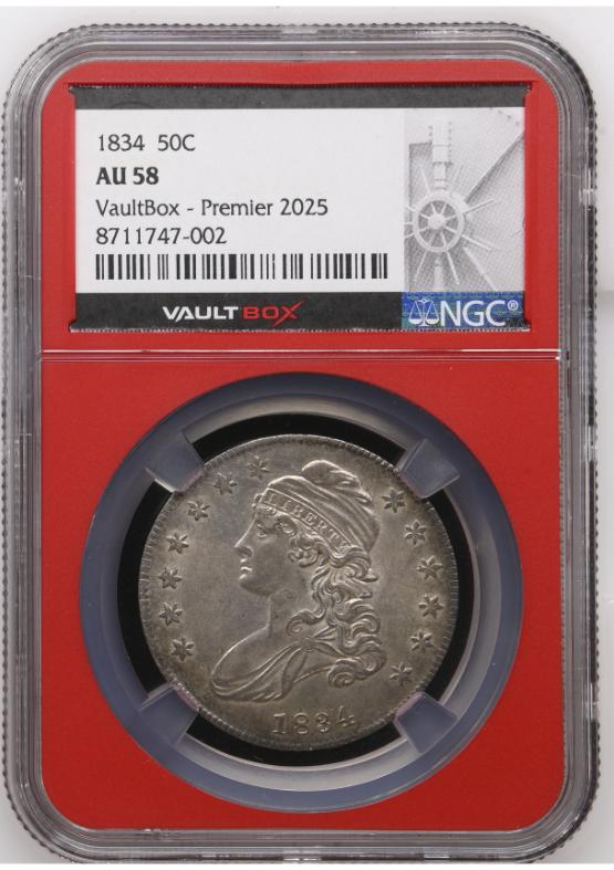 1834 50C NGC AU58 FRONT