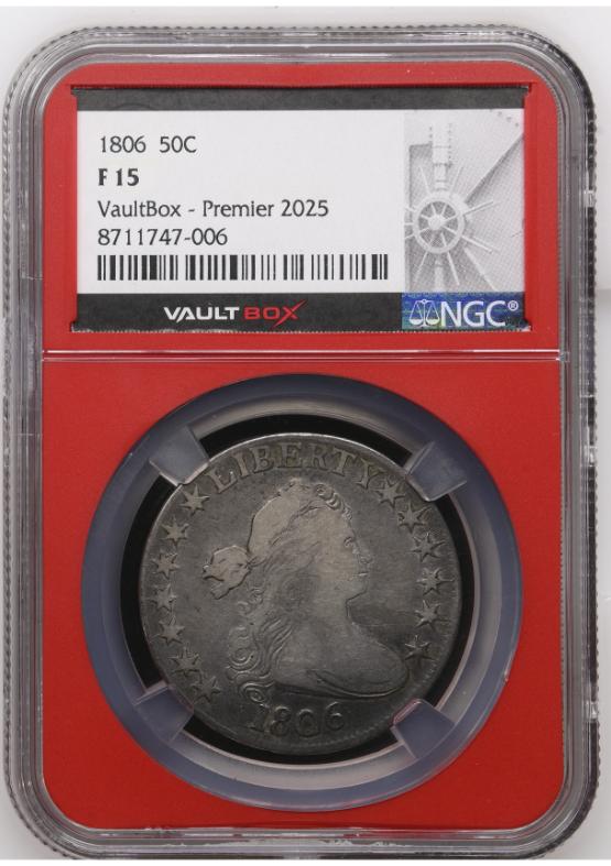 1806 50C NGC F15 FRONT