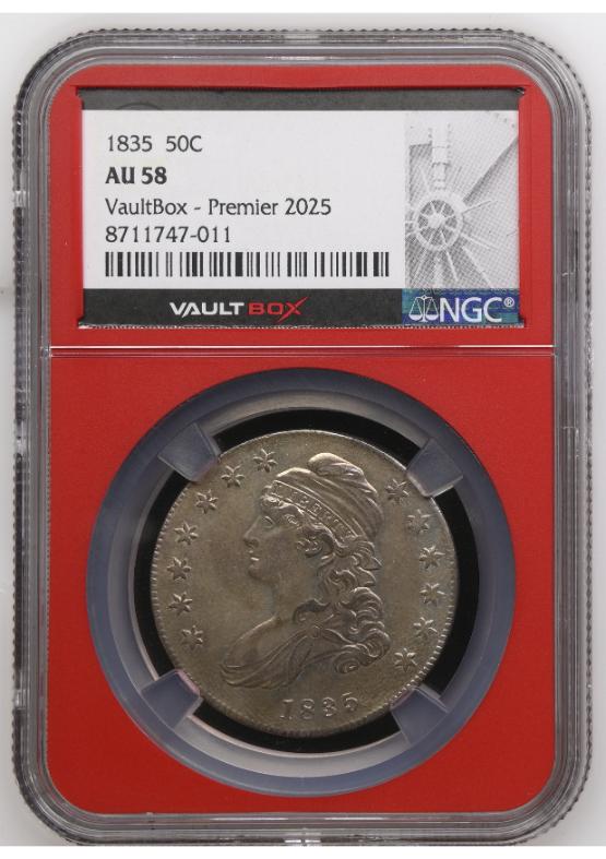 1835 50C NGC AU58 FRONT