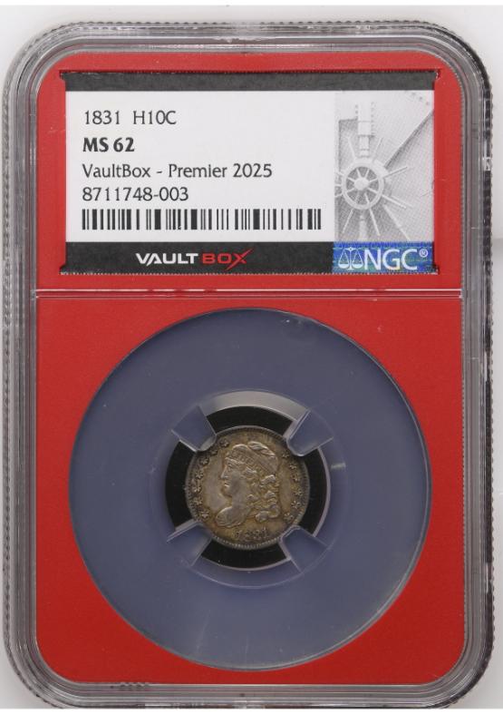 1831 H10C NGC MS62 FRONT