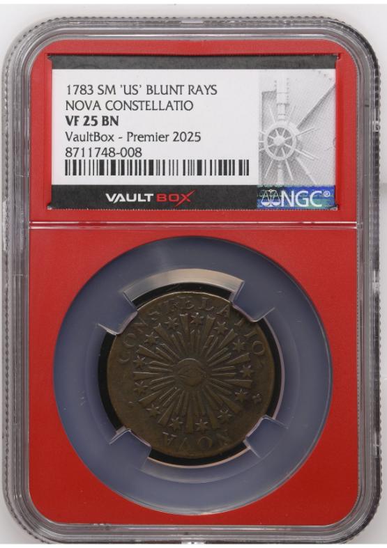 1783 SM 'US' BLUNT RAYS NOVA CONSTELLATIO NGC VF25BN FRONT