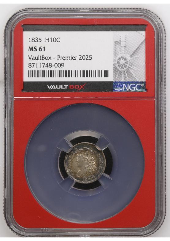 1835 H10C NGC MS61 FRONT