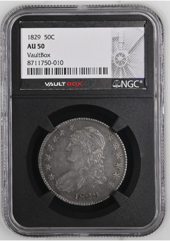 1829 50C NGC AU50 FRONT