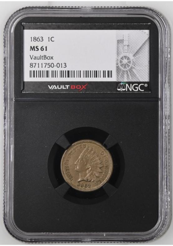1863 1C NGC MS61 FRONT