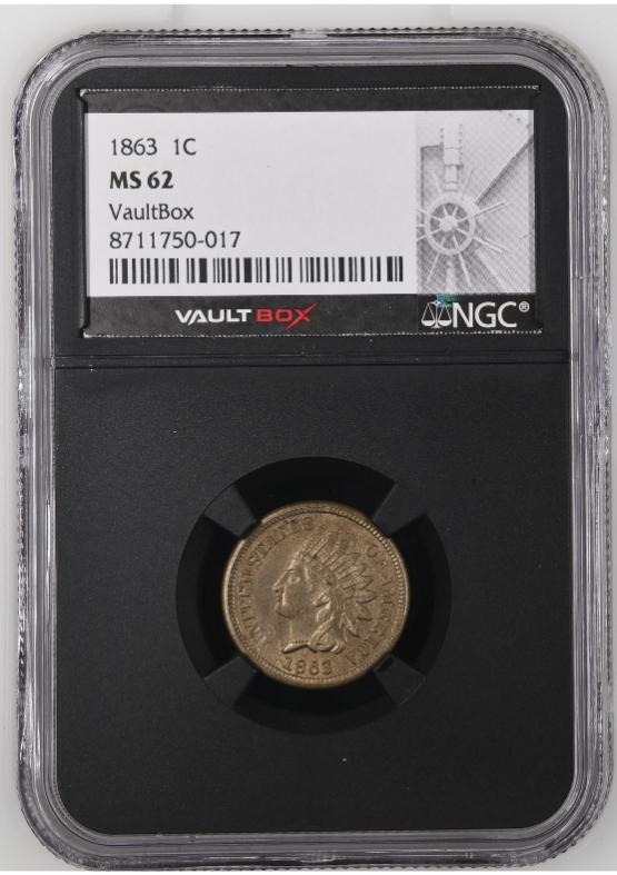 1863 1C NGC MS62 FRONT