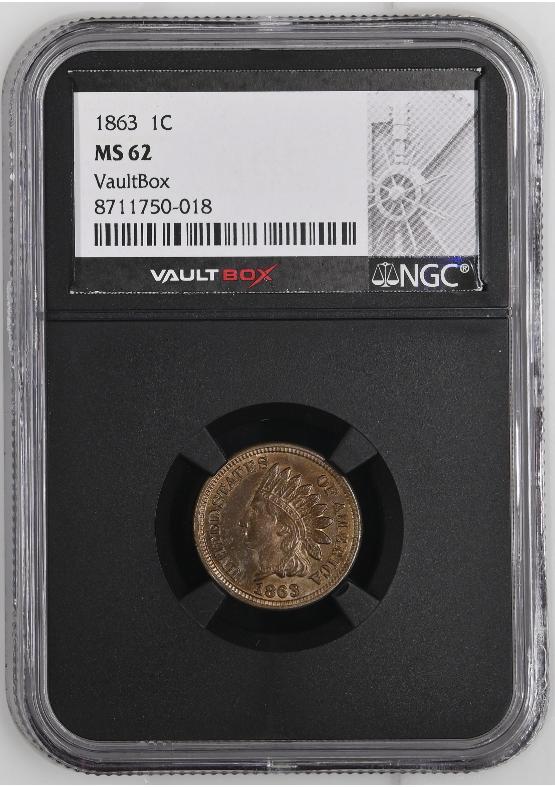 1863 1C NGC MS62 FRONT
