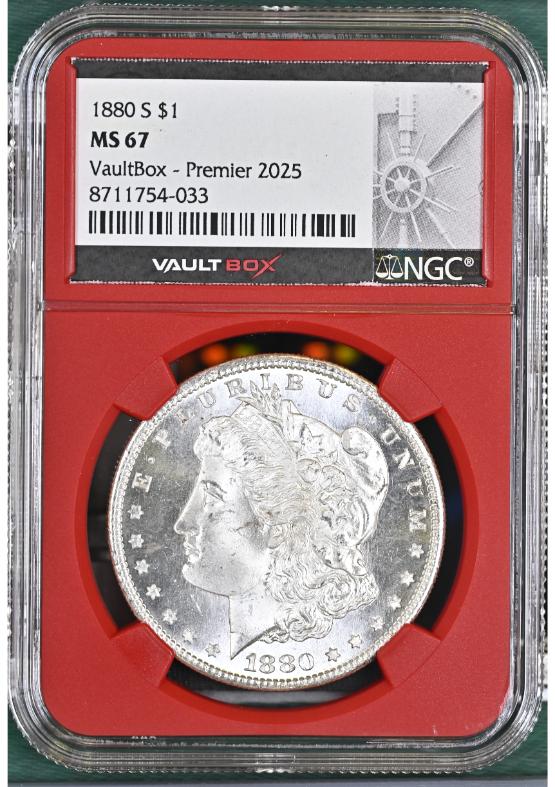 1880-S $1 NGC MS67 FRONT
