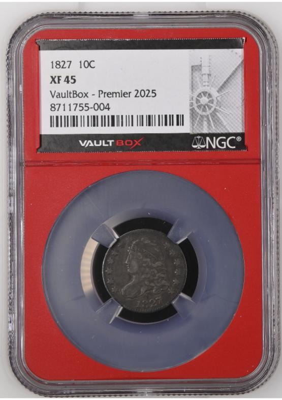 1827 10C NGC XF45 FRONT