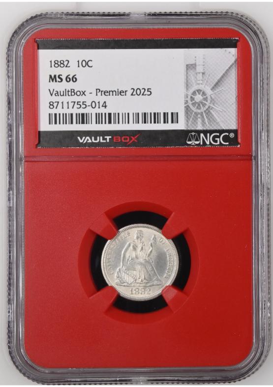 1882 10C NGC MS66 FRONT