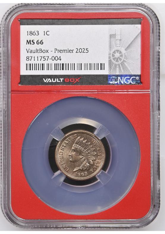 1863 1C NGC MS66 FRONT
