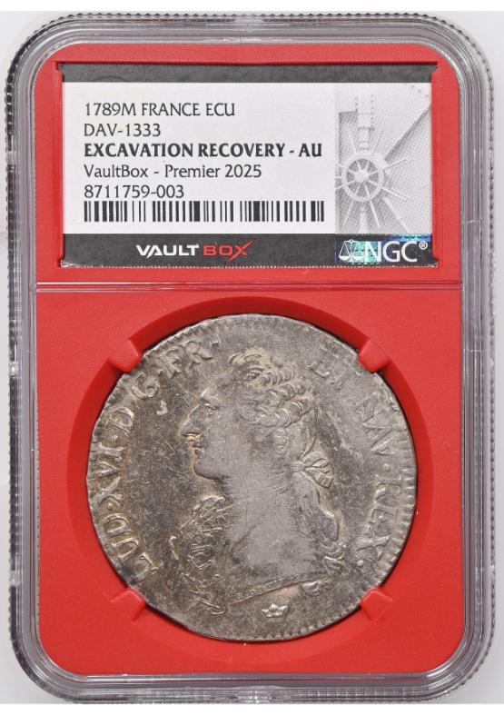 1789M FRANCE ECU DAV-1333 EXCAVATION RECOVERY - NGC AU FRONT