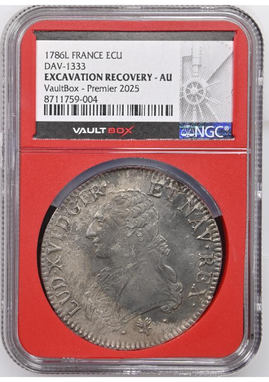 1786L FRANCE ECU DAV-1333 Good As is EXCAVATION RECOVERY - NGC AU FRONT
