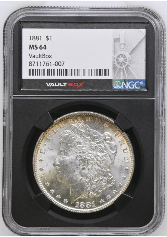 1881 $1 NGC MS64 TONER FRONT