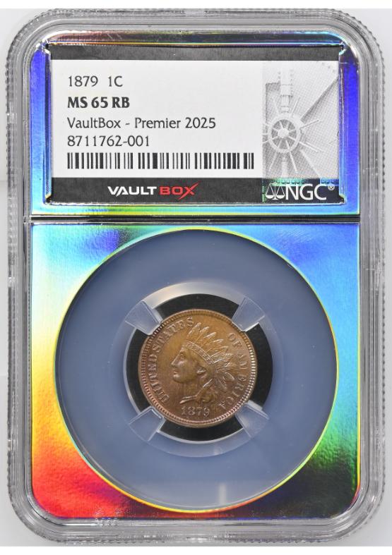 1879 1C NGC MS65RB TONER FRONT