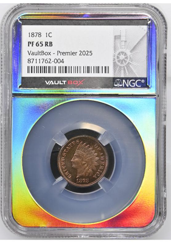 1878 1C NGC PF65RB TONER FRONT