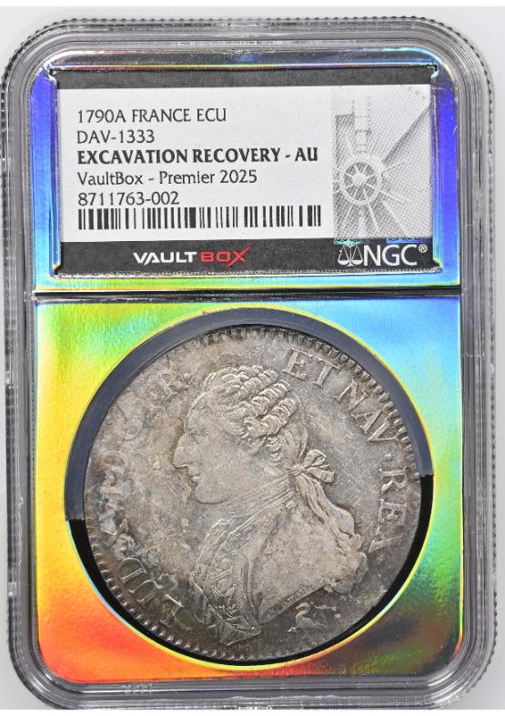 1790A FRANCE ECU DAV-1333 EXCAVATION RECOVERY - NGC AU TONER FRONT
