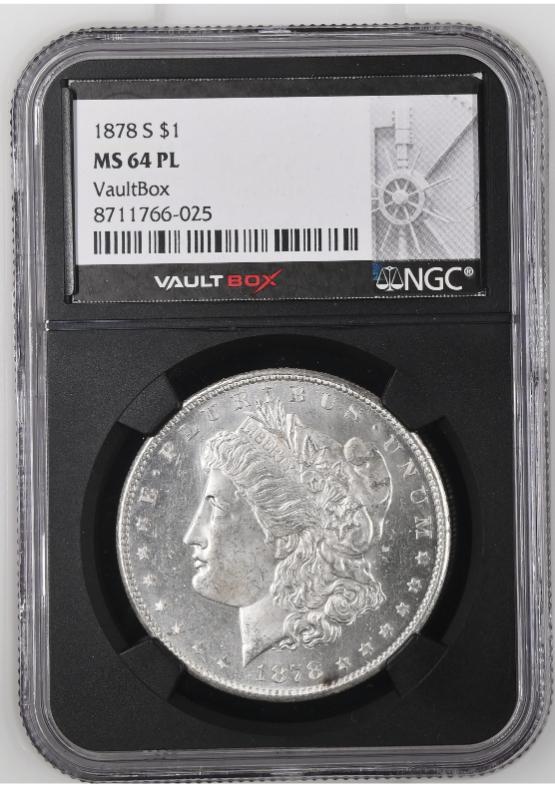 1878-S $1 NGC MS64PL FRONT