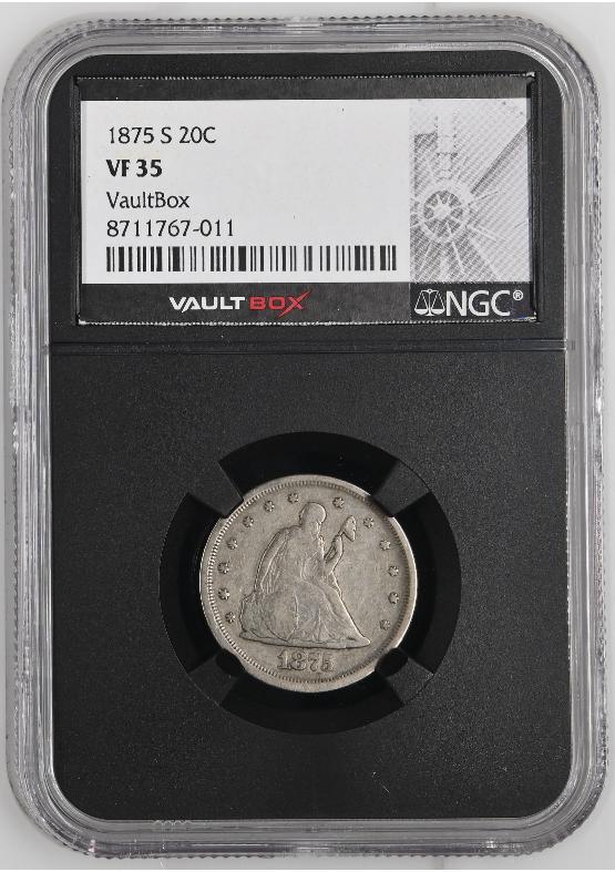 1875-S 20C NGC VF35 FRONT