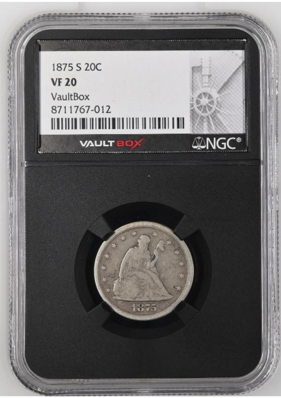 1875-S 20C NGC VF20 FRONT