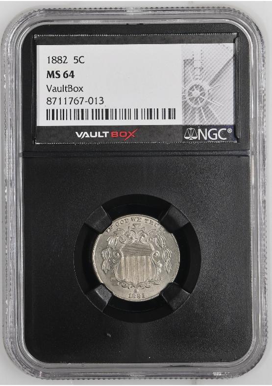 1882 5C NGC MS64 FRONT