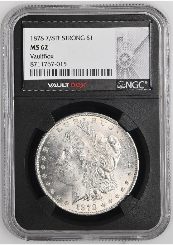 1878 7/8TF STRONG $1 NGC MS62 FRONT