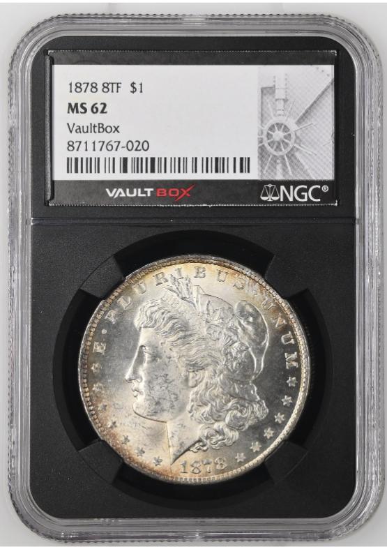 1878 8TF $1 NGC MS62 FRONT