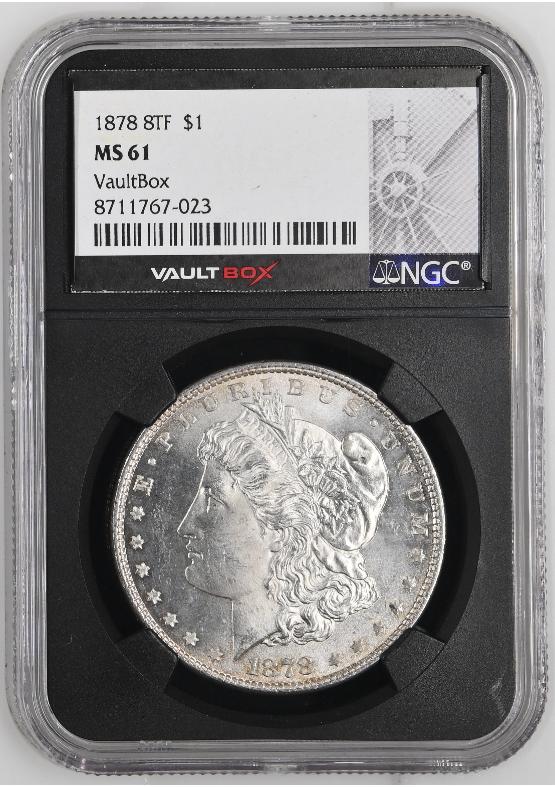 1878 8TF $1 NGC MS61 FRONT