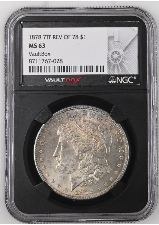 1878 7TF REV OF 78 $1 NGC MS63 FRONT