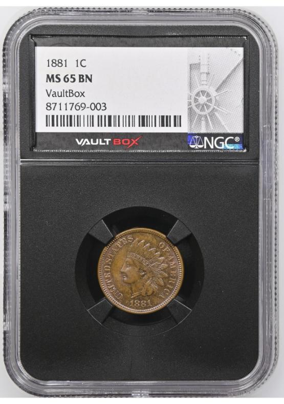 1881 1C NGC MS65BN FRONT