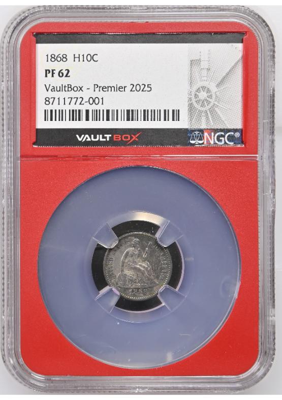 1868 H10C NGC PF62 FRONT