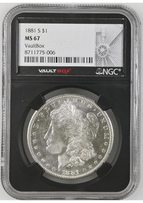 1881-S $1 NGC MS67 FRONT
