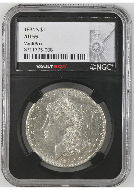 1884-S $1 NGC AU55 FRONT