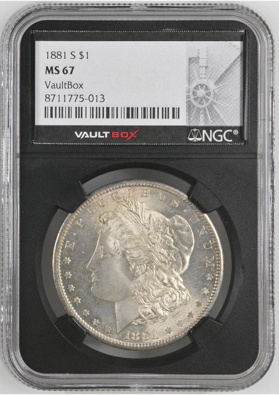 1881-S $1 NGC MS67 FRONT