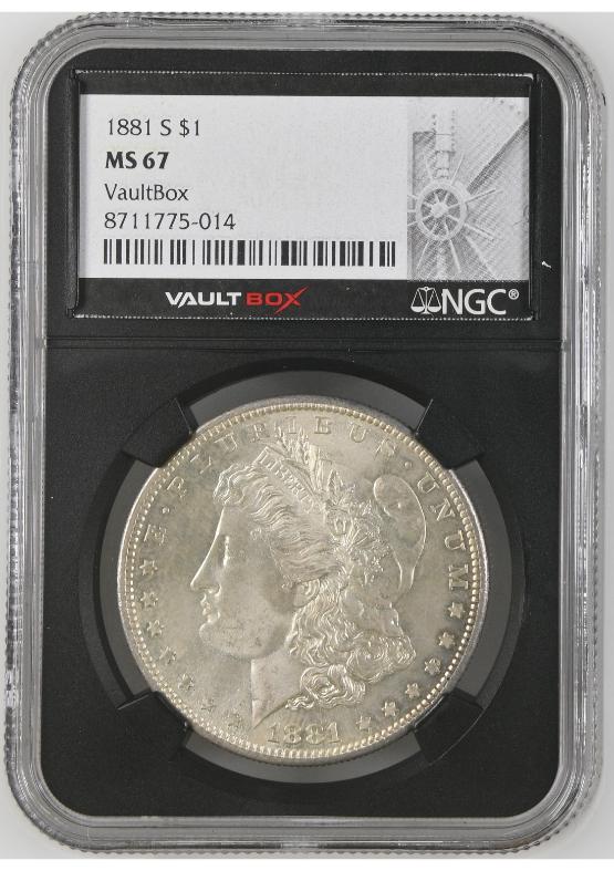 1881-S $1 NGC MS67 FRONT