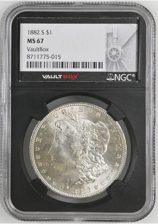 1882-S $1 NGC MS67 FRONT