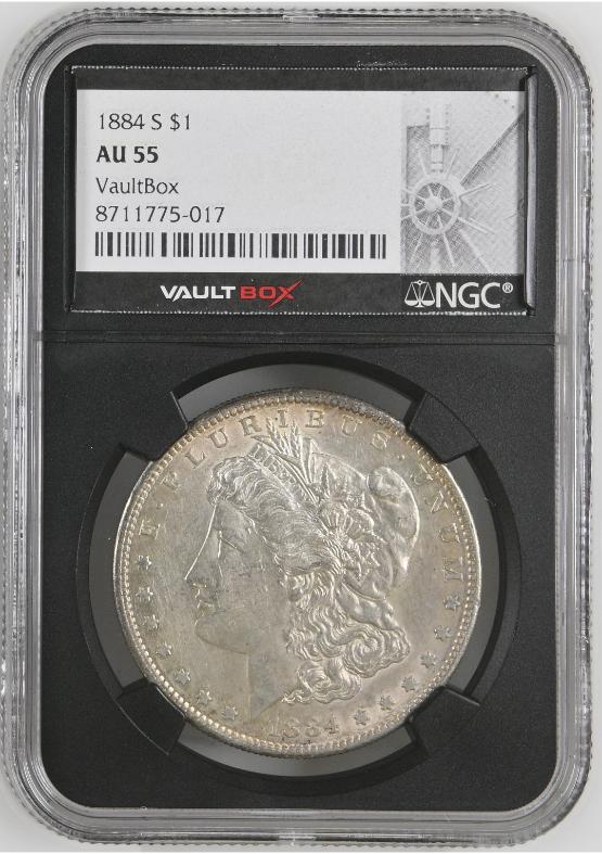 1884-S $1 NGC AU55 FRONT